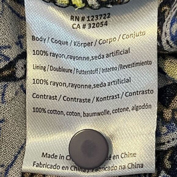 Anthropologie One September Boho Embroidered Top AdjustableStrap Shift Dress Sz - Picture 9 of 9